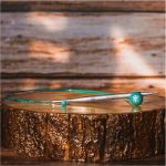 Тросик поворотный для съемных спиц KnitPro Mindful, 20см, нержавеющая сталь с нейлоновым покрытием, бирюзовый, 36602