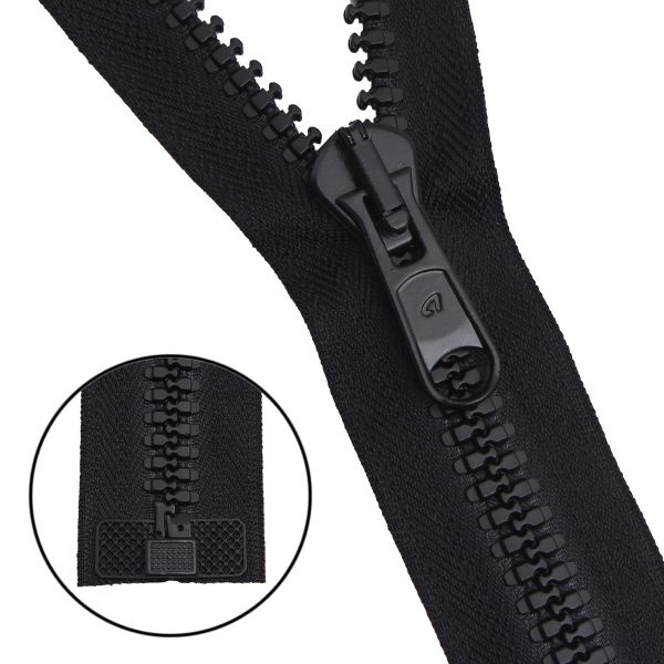 Молния трактор Arta Т8 (8 мм) 1 зам., разъем., 70 см, 077 черный, уп. 5 шт