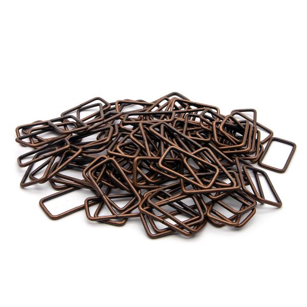 Рамка прямоугольная металл 31х15х2 мм, т.медь, 100 шт