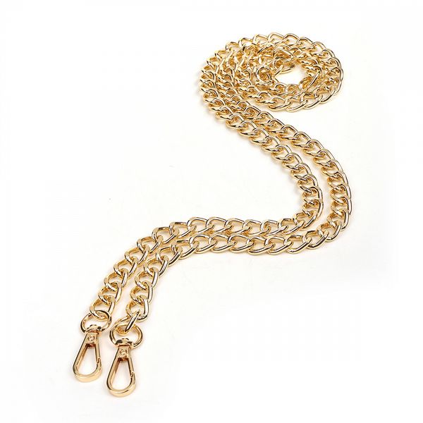 Цепочка для сумки с карабинами металл l=1200 мм, шир.12 мм, TBY.109703, цв.золото уп.1шт