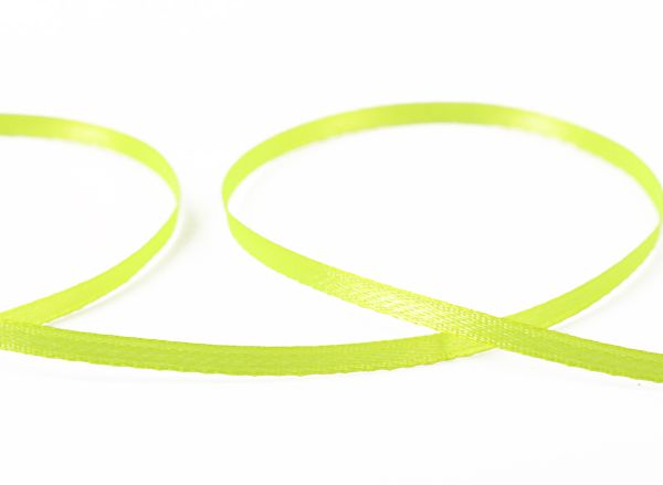 Лента атласная 2-сторонняя 3.0 мм / 91.4±2 метра, 058 ярко-лимонный, Gamma AL-3P