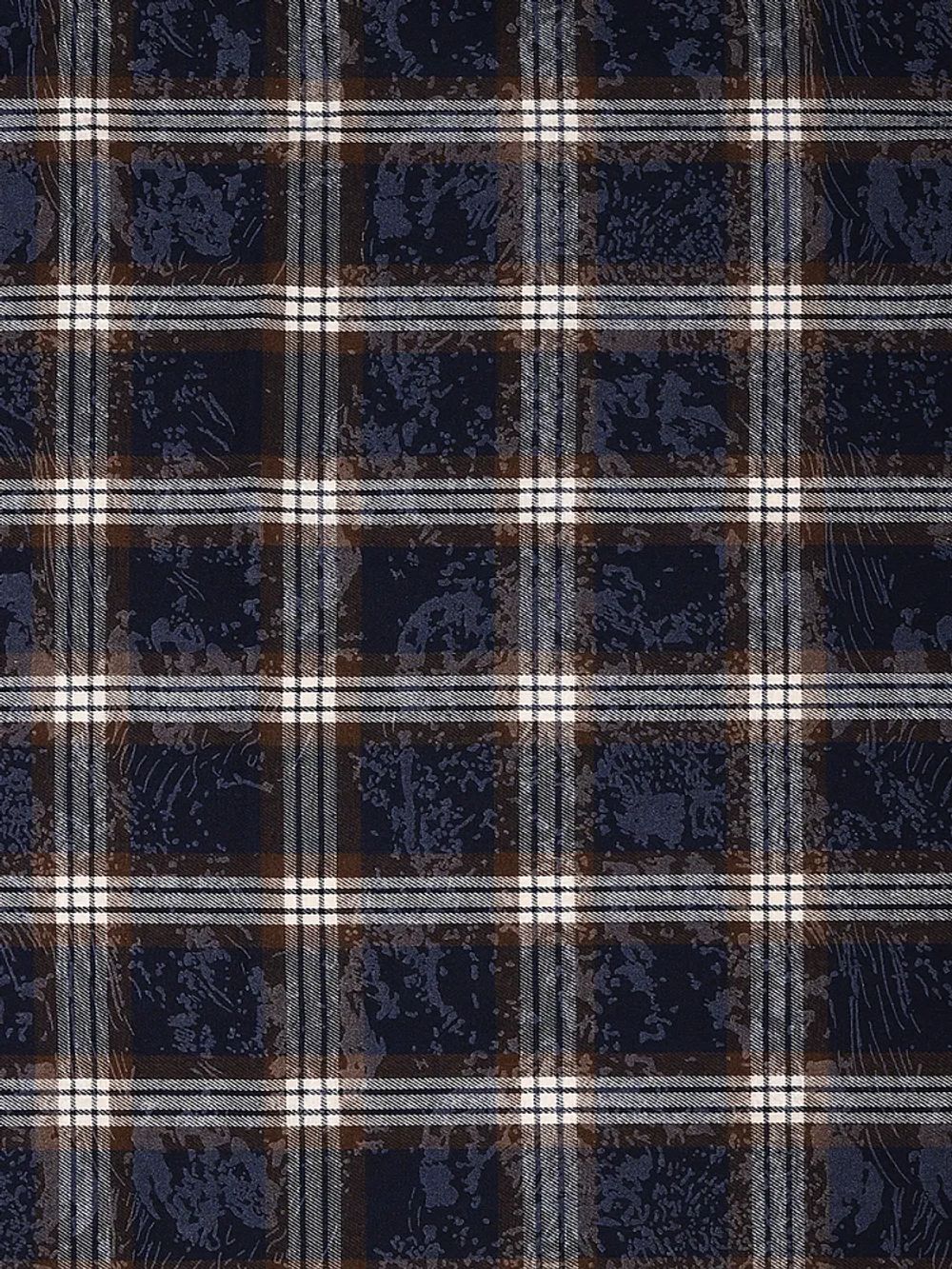 Фланель рубашечная вареная 150 г/м², 150 см / 2 метра, TBY.Fl.C751 синий