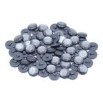 Пуговицы на ножке 32L (20мм), пластик (col.07 т.серый), 72 шт, CR P-45