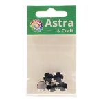 Хрустальные стразы в цапах круглой формы, черный 10 мм, 5 шт. Astra&Craft, РЦ018НН10