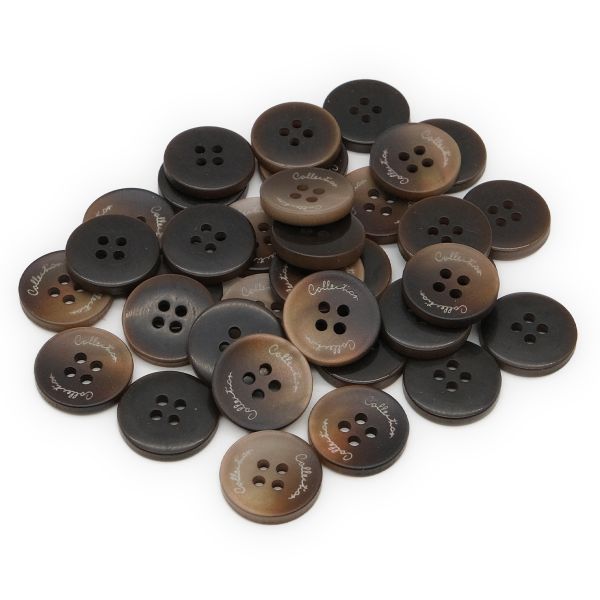 Пуговицы 4 прокола 24L (коричневый), 36 шт