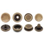 Кнопка Дельта (O-образная) ⌀15/15 мм, ≈720 шт, МЕТАЛЛ, антик, NEW STAR