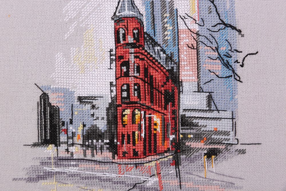 Набор для вышивания нитками Panna, Гудерхам-билдинг, 18,5х22 см