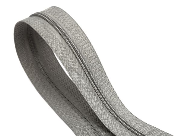 Молния рулонная витая (спираль) Т3 (3 мм), УСИЛЕННАЯ, НА БОБИНЕ, S-181 серый (цв.SBS) / 200 метров