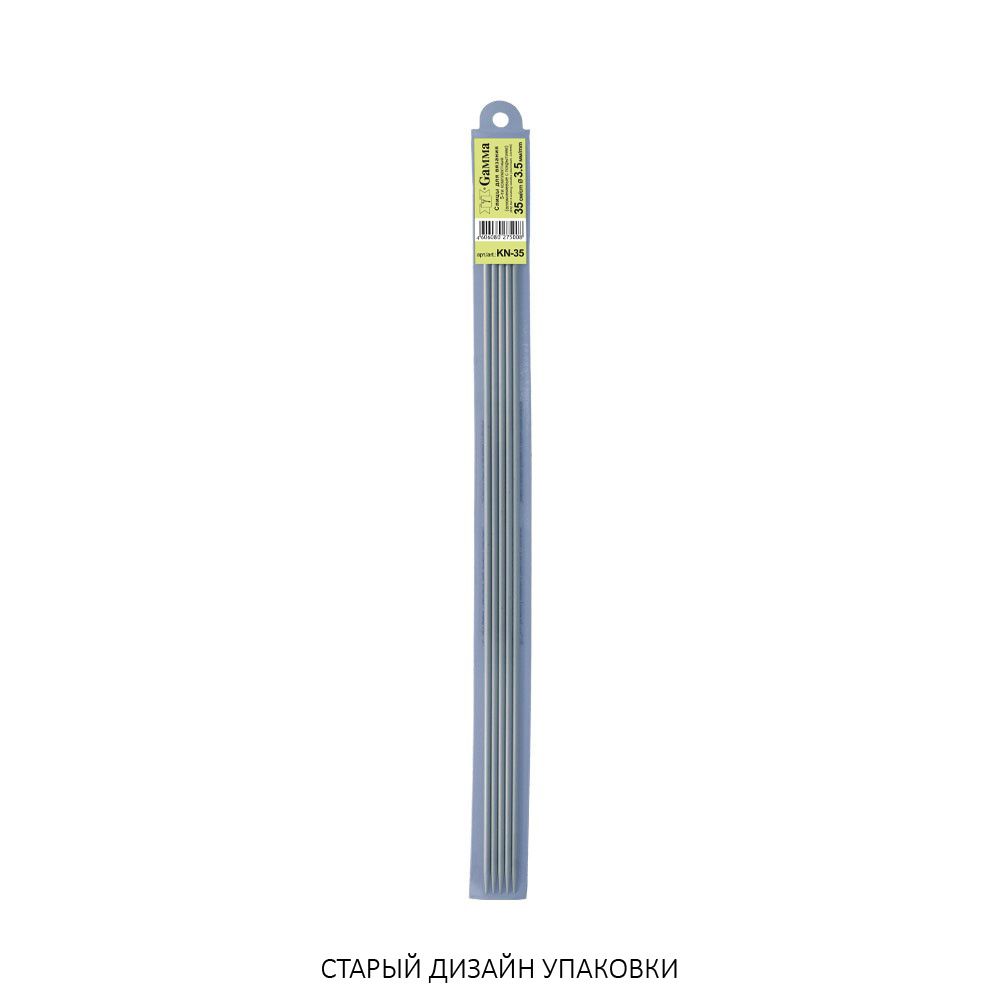 Спицы чулочные металл ⌀3.5 мм, 35 см, с покрытием, Gamma KN-35