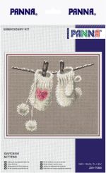 Набор для вышивания нитками Panna, Варежки, 18,5х16 см