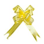 Бант бабочка 1,7х34см, 10 шт в упак, желтый золотая полоса, 10 шт