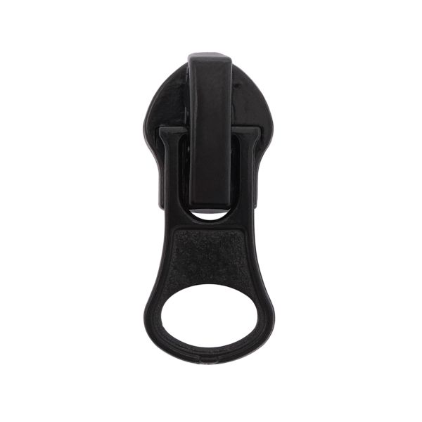 Слайдер (замок) для молнии спираль Т7 (7 мм), автомат, с водонепрон. покрытием, (черный) 100 шт