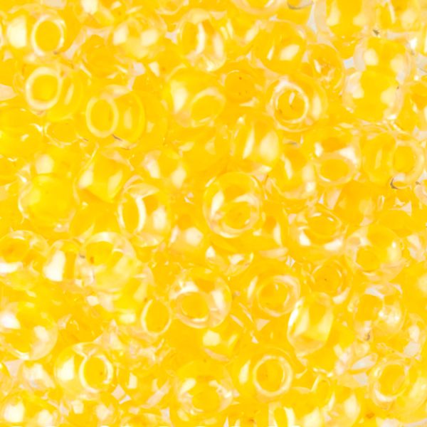 Бисер Preciosa прозрачный с цв.центром и покрытием 10/0, круг.отв, 50 г, (38686)