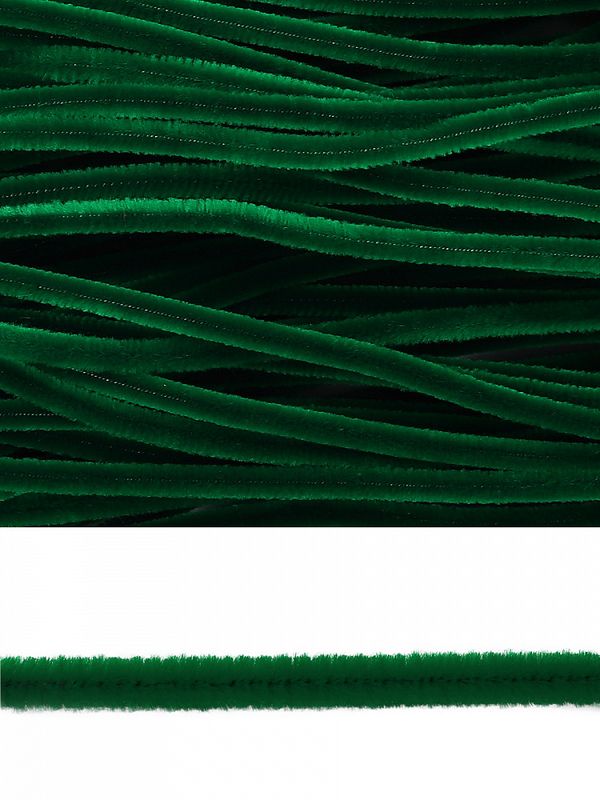 Проволока синельная ⌀6 мм, l=30 см, TBY.0425, #06 зеленый, 100 шт