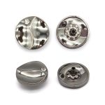 Часть кнопки Альфа (S-образная) ⌀22 мм (A-часть), 5/22 чер.никель мет.BRASS (А) инь-янь со стразом, 20 шт