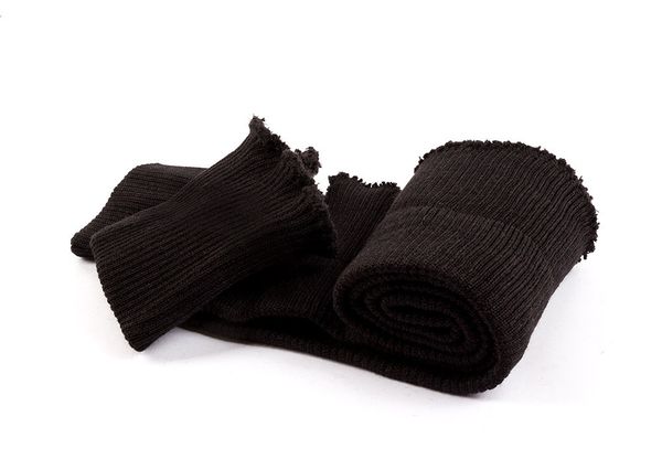 Подвяз (довяз) трикотажный с манжетами (комплект): подвяз 10.0х88 см, 2 манжета 8.5х10 см, (10 класс), черный 004, Blitz