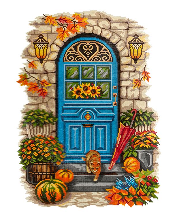 Алмазная (кристальная) мозаика Фрея, Осень у порога, 35х50 см