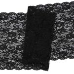 Кружево бельевое эластичное 300 мм / 13.72 м, цв. C580 черный