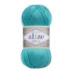 Пряжа Alize (Ализе) Diva / уп.5 мот. по 100 г, 350м, 376 светло-бирюзовый А