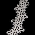 Кружево гипюр (плетёное) 30 мм / 3 метра, матовое, 571 молочный