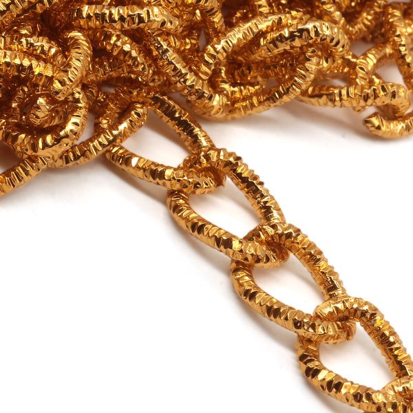 Цепь алюминиевая 11,6 мм, 7,8 мм, боб(10 м) (золото) K