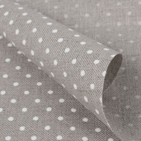 Канва Zweigart Belfast 32 ct, 140 см, 10 метров, К32, 7349 серый в горошек