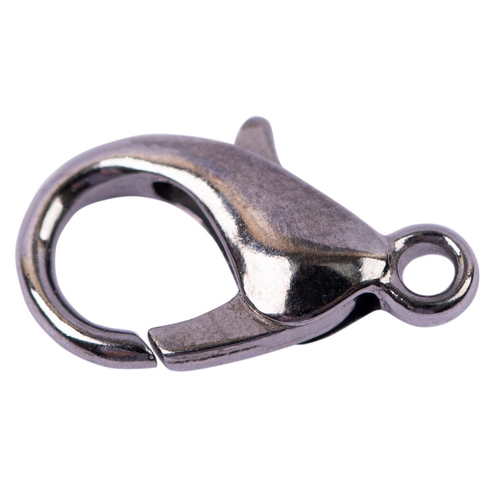 Замок для бус карабин 14 мм, 5 шт, №03 черн.никель, Zlatka DB-02/5