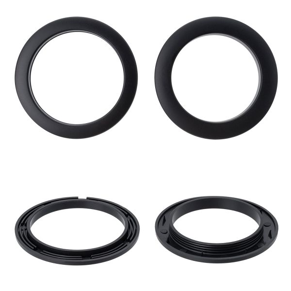 Люверс шторный ⌀ 50мм с многоур. замком пластик, 70 черный-матовый, 10 шт