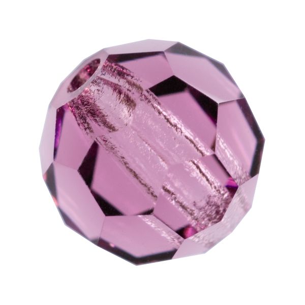 Бусины стекло ⌀6 мм, 12 шт, фиолетовый/amethyst, Preciosa 451-19-602