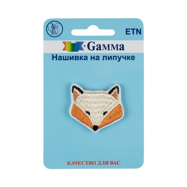 Нашивка на липучке, 1 шт, 01-002 Лисенок 3.9х3.5 см, Gamma ETN