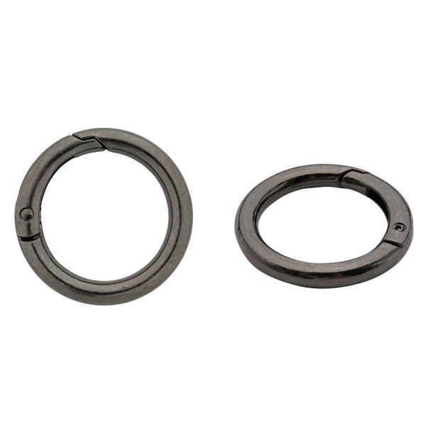 Карабин металл кольцо 25.0 мм (35х35 мм), чер.никель, 10 шт