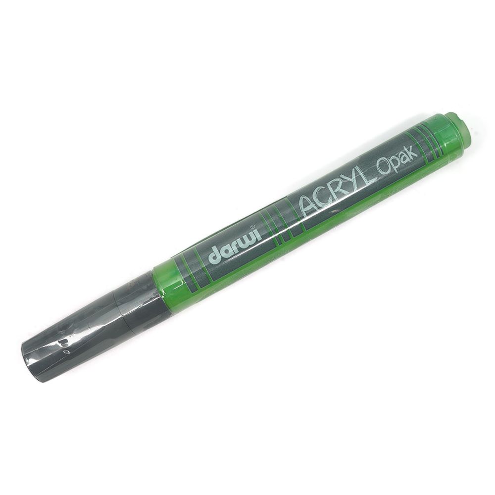 Маркер акриловый Darwi OPAK, 3мм (укрывистый) (612 зеленый прочный) DA0220013