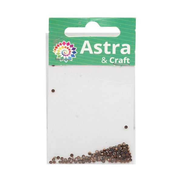 Стразы термоклеевые, 2 мм, ss6, 150 шт/упак (123 коричневый)