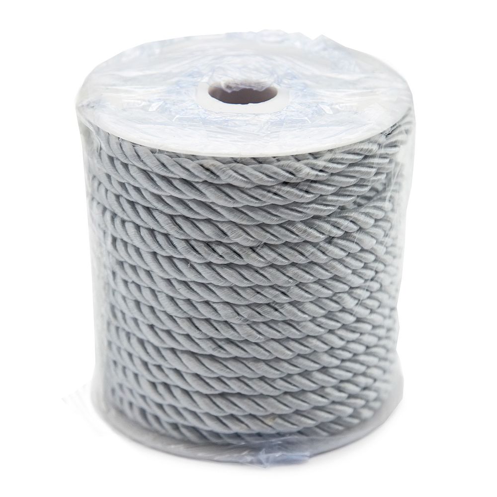 Шнур витой ⌀5.0 мм / 18.29 метров, цв.75 серый