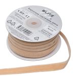 Лента бархатная (тесьма) эластичная 12.0 мм / 16.5±0.5 метра, №606 (13-1013) бежевый, Blitz VRE-12