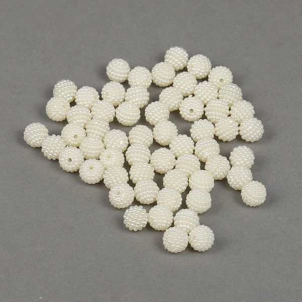 Бусины шамбала ⌀10 мм, SHN.11, цв.001 молочный, 500 г, Magic4Hobby