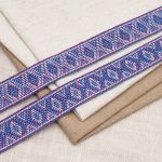 Лента (тесьма) жаккардовая 30.0 мм / 25±1 метров, рис. 9854, синий/белый/красный, С3881Г17