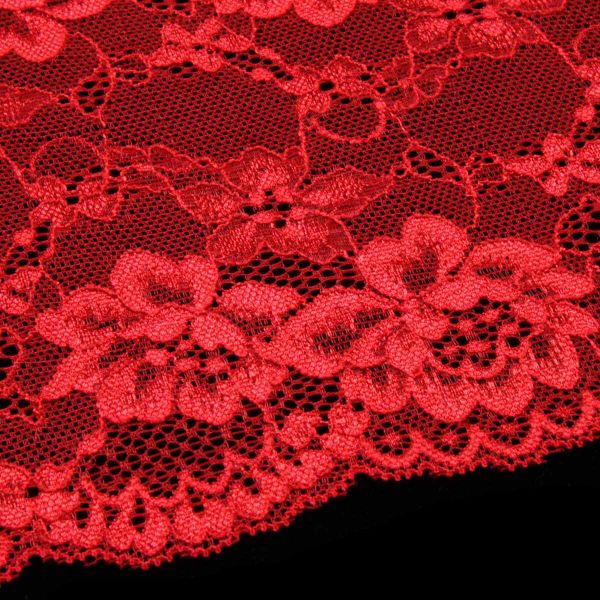 Кружево бельевое эластичное 180 мм / 13.72 м, цв. C820 красный