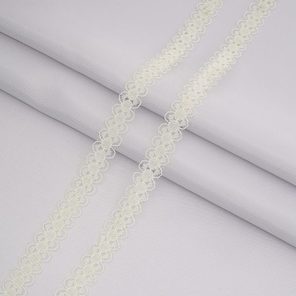Кружево капроновое 14 мм / 30 метров, 140, 100% п/э, цв. молочный, 26787