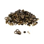 Крючки обувные 20х17 мм, 2 крепления, латунь, 20 шт