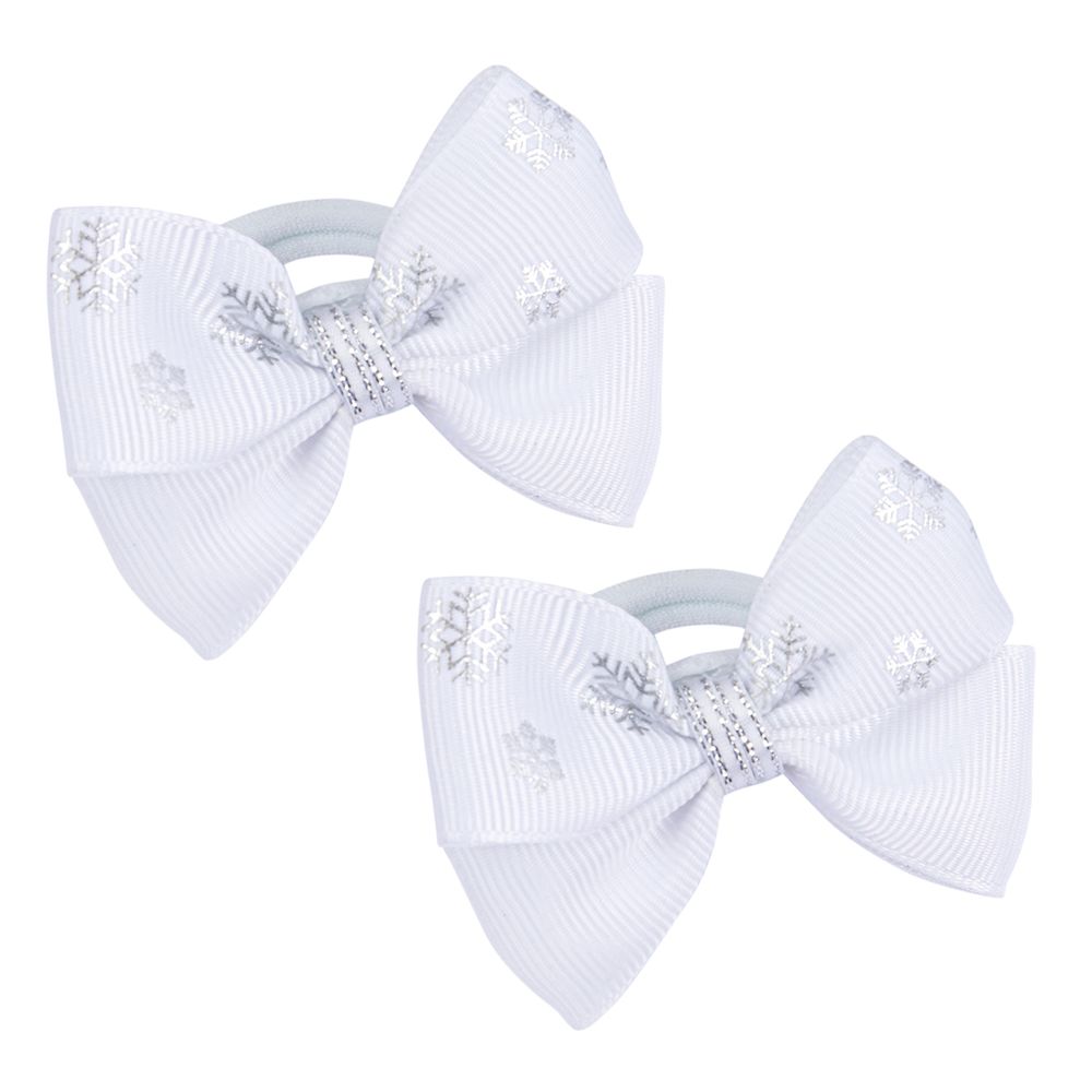 Набор резинок для волос, 10 шт, №01 белый-снежинки, Cherry Mary DR07038