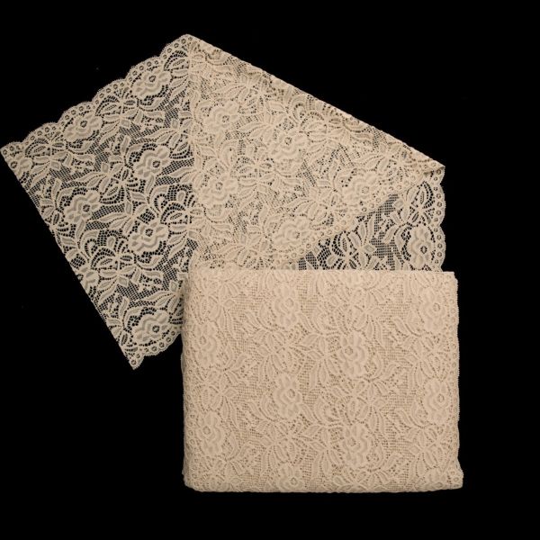 Кружево бельевое эластичное 300 мм / 13.72 м, цв. C180 телесный