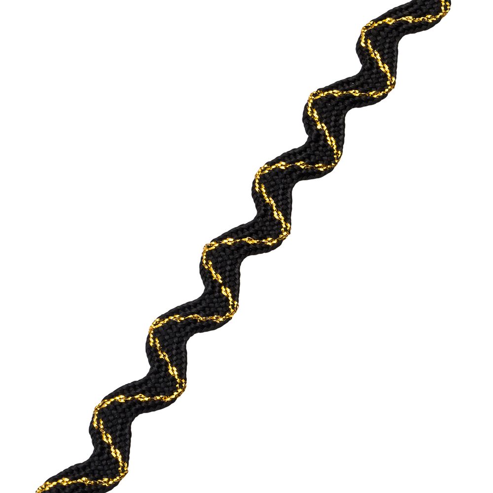 Тесьма вьюнчик 9 мм / 20 метров, с метанитью, рис 9901, черный с золотом, С3891Г17