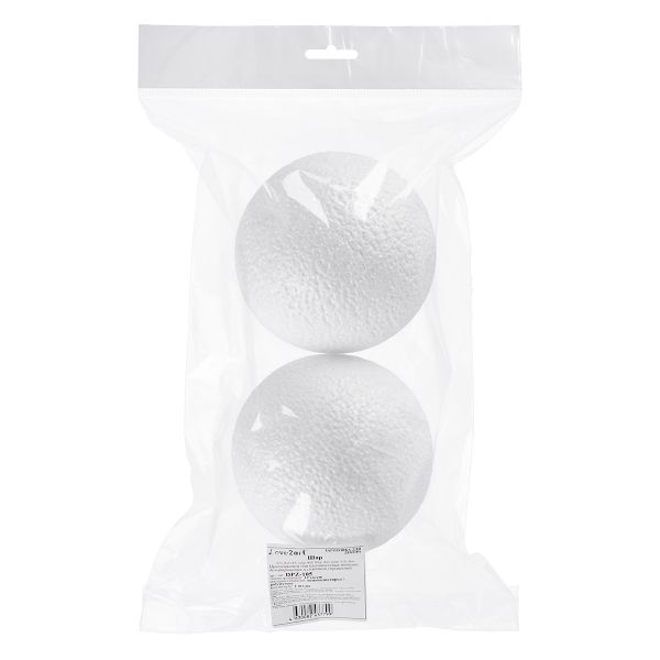 Заготовка из пенопласта Шар ⌀12 см, 12х12х12 см, 2 шт, Love2art DPZ-105