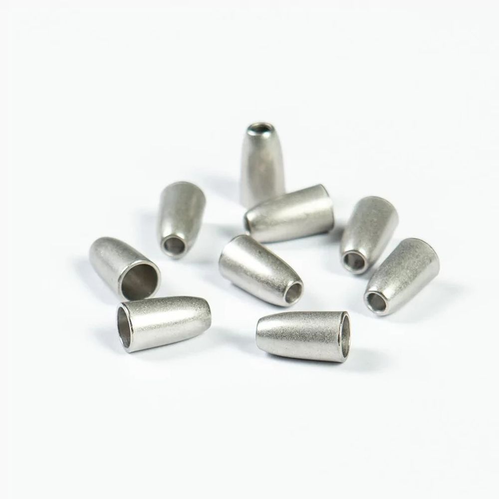 Наконечник для шнура металл колокол ⌀3,5/6,5 мм, 14х8 мм, мет. цв.серебро, 20 шт