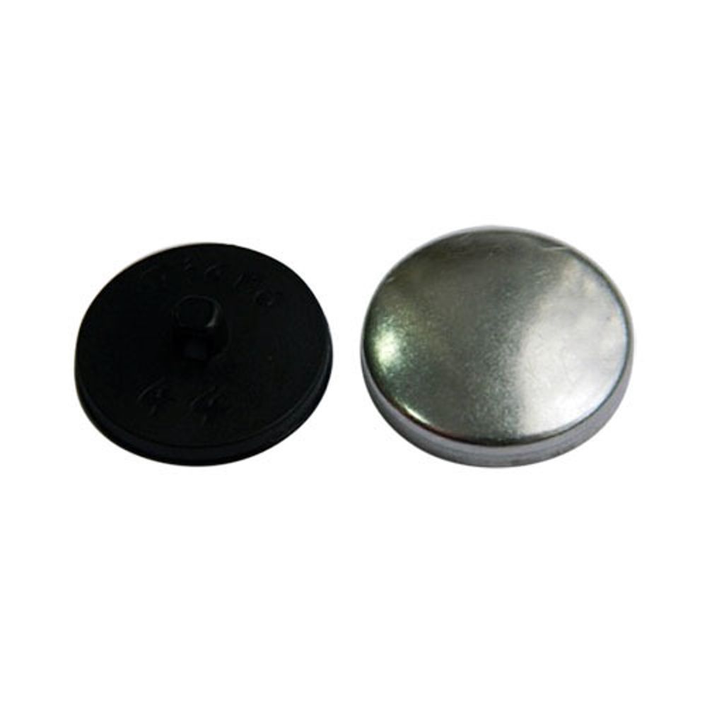 Пуговицы под обтяжку на ножке 44L=28 мм, металл/пластик, 250 шт, New Star (чёрный)