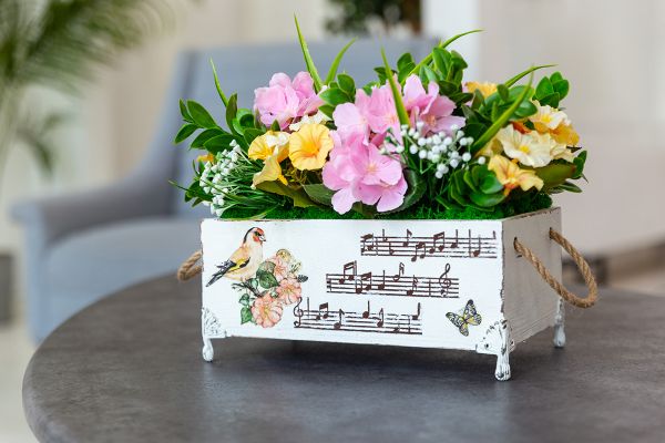 Букетик декоративный 29 см, 5 шт, 02, Blumentag ATJ-22