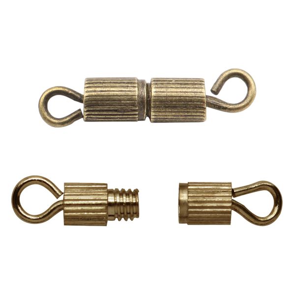 Замок винтовой для бус, 8х3мм, 5 шт Astra&Craft (MH.11191-4 бронза)
