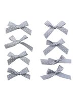 Бантики пришивные 3х2 см, 8 шт, св. серый горох