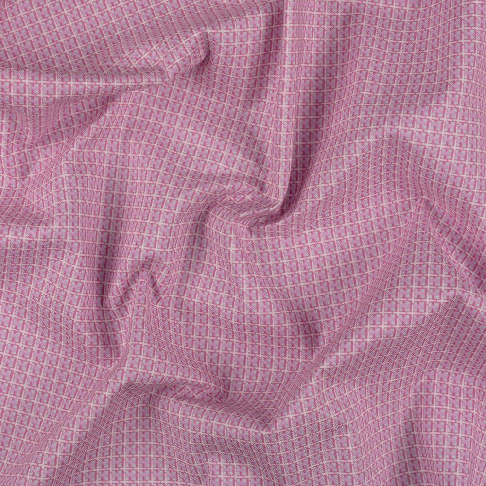 Ткань для пэчворка Peppy Бабушкин сундучок, рулон 112 см / 5 метров, БС-27 клетка я.розовый, Peppy